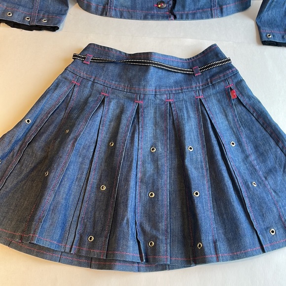 Escada Girls Denim Skirt and Jacket Set Size 10 - Picture 2 of 11